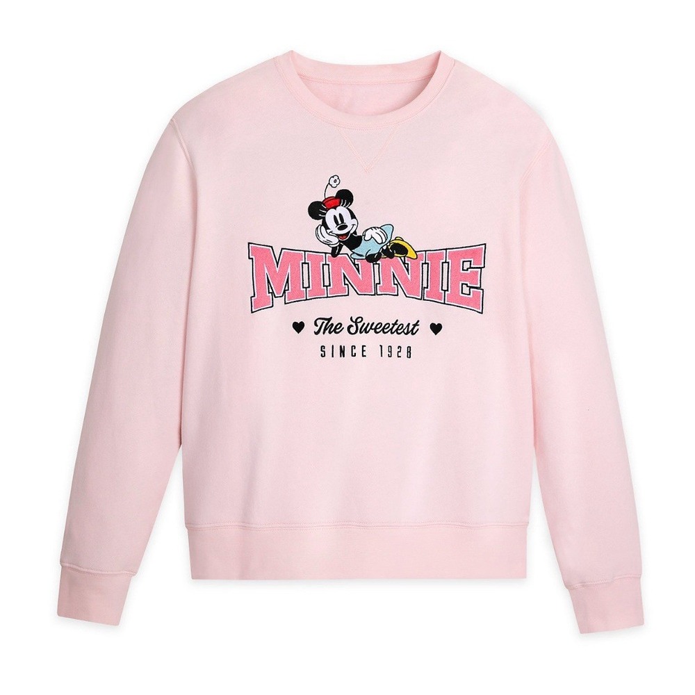 Disney Minnie Mouse "The Sweetest" Sweatshirt‎ Pink, Embroidered , Unisex XL